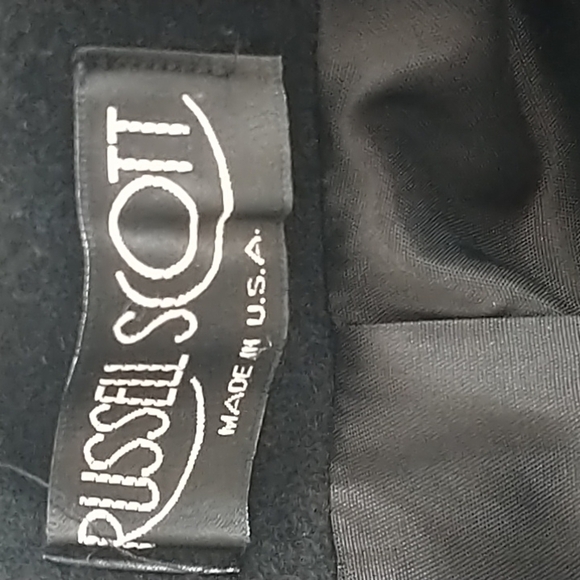 Russell Scott Vintage Black Maxi Dress Coat with Embroidery - Picture 10 of 11